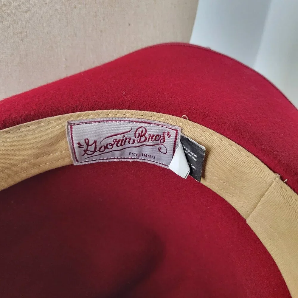 Goorin Bros’ Women's Burgundy / Wine Cowboy Wide Brim Fall/Winter Hat